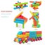 100pcs Bristle Shape 3d Building Blocks Carousel 4