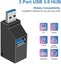 2 Pack 3 Port Usb 3.0 Hub 2 Usb 2.0 + Usb 3.0 Portable Adapter Usb Docking Carousel 3
