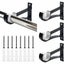 4 Pcs Aluminum Alloy Curtain Rod Holder 118cm Rustproof Curtain Pole Bracket D Carousel 1