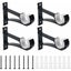 4 Pcs Aluminum Alloy Curtain Rod Holder 118cm Rustproof Curtain Pole Bracket D Carousel 2