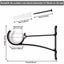 4 Pcs Aluminum Alloy Curtain Rod Holder 118cm Rustproof Curtain Pole Bracket D Carousel 4