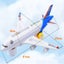 LED Light Flashing lights & sounds Kids Airplane Airbusd A380/747 Bump Toys Carousel 3