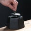 Black pottery ceramic art ashtray with cover windproof large living room office Carousel 3