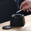 Black pottery ceramic art ashtray with cover windproof large living room office Carousel 4