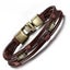Vintage Multilayer Bracelets Antique Copper Mental Waves Leather Bracelet Carousel 4