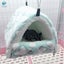 Deago Hamster Hammocks Rat House Bed Hut Shed Guinea Pig Cage Bedding for Bird S Carousel 4