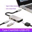 USB Type C 3.1 to HDMI 2 USB 3.0 Dock Hub 3 In 1 USBC HDMI Adapter 4K Video PD Carousel 2