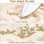 2 Pcs Embroidery Lace Flower Patches Sew-on Iron-on Patches Golden Floral Lac Carousel 3