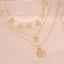 2pc Gold Glitter Sun And Moon Pendant Choker Necklace With Crystal For Women A Carousel 3