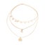 2pc Gold Glitter Sun And Moon Pendant Choker Necklace With Crystal For Women A Carousel 4