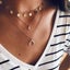 2pc Gold Glitter Sun And Moon Pendant Choker Necklace With Crystal For Women A Carousel 5