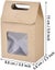 25 Pieces Kraft Paper Gift Box Gift Bag With Window Paper Bags With Handles Carousel 2