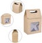 25 Pieces Kraft Paper Gift Box Gift Bag With Window Paper Bags With Handles Carousel 3