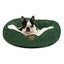 Charlie's Hooded Snookie Calming Donut Dog Bed Eden Green - Medium Carousel 8