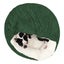Charlie's Hooded Snookie Calming Donut Dog Bed Eden Green - Medium Carousel 10