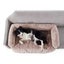 Charlie's VIP Lush Faux Fur Bolster Sofa Protector Calming Dog Bed Natural Large Carousel 11