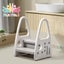 Playpals 2 Steps Toddler Step Ladder for Bathroom Sink Toilet Training Kitchen Carousel 1
