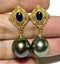 TAHITIAN Pearl 11.6 x 14mm Oval Dangle Earrings Carousel 3