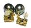 TAHITIAN Pearl 11.6 x 14mm Oval Dangle Earrings Carousel 8