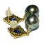 TAHITIAN Pearl 11.6 x 14mm Oval Dangle Earrings Carousel 9