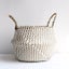 Home Cestas Mimbre Striped Wicker Laundry Basket Handmade Collapsible Carousel 3