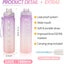 Motivational Water Bottle 32oz with Time Marker, Leakproof Sports Bottle-Purple Carousel 5