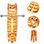 Funny Cat Hanging Hand Towels for Bathroom & Kitchen - Black Carousel 4