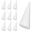 10 Pack Solid White Acrylic Cone Finger Ring Jewellery Display Stand Holder B... Carousel 1