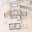 Veile Studios Elosung Light Blue Luxury Pu Leather Jewelry Storage Box 3 Tier Or Carousel 3