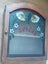 VINTAGE STAINED GLASS OR LEAD LIGHT GLASS AND WOOD SPICE CABINET Carousel 3
