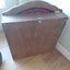 VINTAGE STAINED GLASS OR LEAD LIGHT GLASS AND WOOD SPICE CABINET Carousel 7