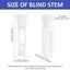 40X Vertical Blind Stem Replacement White Stems for Vertical Window Curtain Carousel 2