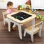 Kids Table Chair Set Activity Toy Storage Chalkboard Desk Carousel 9