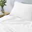 Royal Comfort Washed 100% Cotton Sheet Set Fitted Flat Pillowcases King White Carousel 4