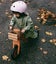 Kinderfeets: Toddler Helmet - Matte Pink Carousel 5