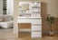 Makeup Vanity Dressing Table Desk White Dresser with Mirror LED Light Strip Carousel 1