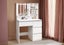 Makeup Vanity Dressing Table Desk White Dresser with Mirror LED Light Strip Carousel 2
