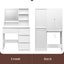 Makeup Vanity Dressing Table Desk White Dresser with Mirror LED Light Strip Carousel 10
