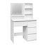 Makeup Vanity Dressing Table Desk White Dresser with Mirror LED Light Strip Carousel 13