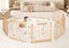 Kidbot Baby Playpen 10 Panel Wooden Safety Gate Kids Pet Dog Activity Centre Carousel 1