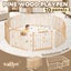 Kidbot Baby Playpen 10 Panel Wooden Safety Gate Kids Pet Dog Activity Centre Carousel 3