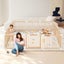 Kidbot Baby Playpen 10 Panel Wooden Safety Gate Kids Pet Dog Activity Centre Carousel 4