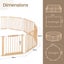 Kidbot Baby Playpen 10 Panel Wooden Safety Gate Kids Pet Dog Activity Centre Carousel 9