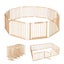 Kidbot Baby Playpen 10 Panel Wooden Safety Gate Kids Pet Dog Activity Centre Carousel 11