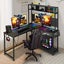 Gaming Desk Corner Computer Work Office Study Table L Shaped Carousel 7