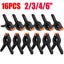 16pcs Hard Plastic Spring Clamps Set Quick DIY Tools Grip Clips Nylon Heavy Duty Carousel 1
