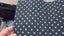Black with white stylized flower cotton or mix 30cm x 120cm Carousel 1