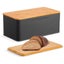 Carla Home Bread Bin With Bamboo Lid Used As Chopping Board For Kitchen Countert Carousel 1