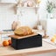 Carla Home Bread Bin With Bamboo Lid Used As Chopping Board For Kitchen Countert Carousel 5
