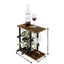 Carla Home Wine Rack Countertop Metal Holder For 6 Bottles And 2 Glasses Carousel 2